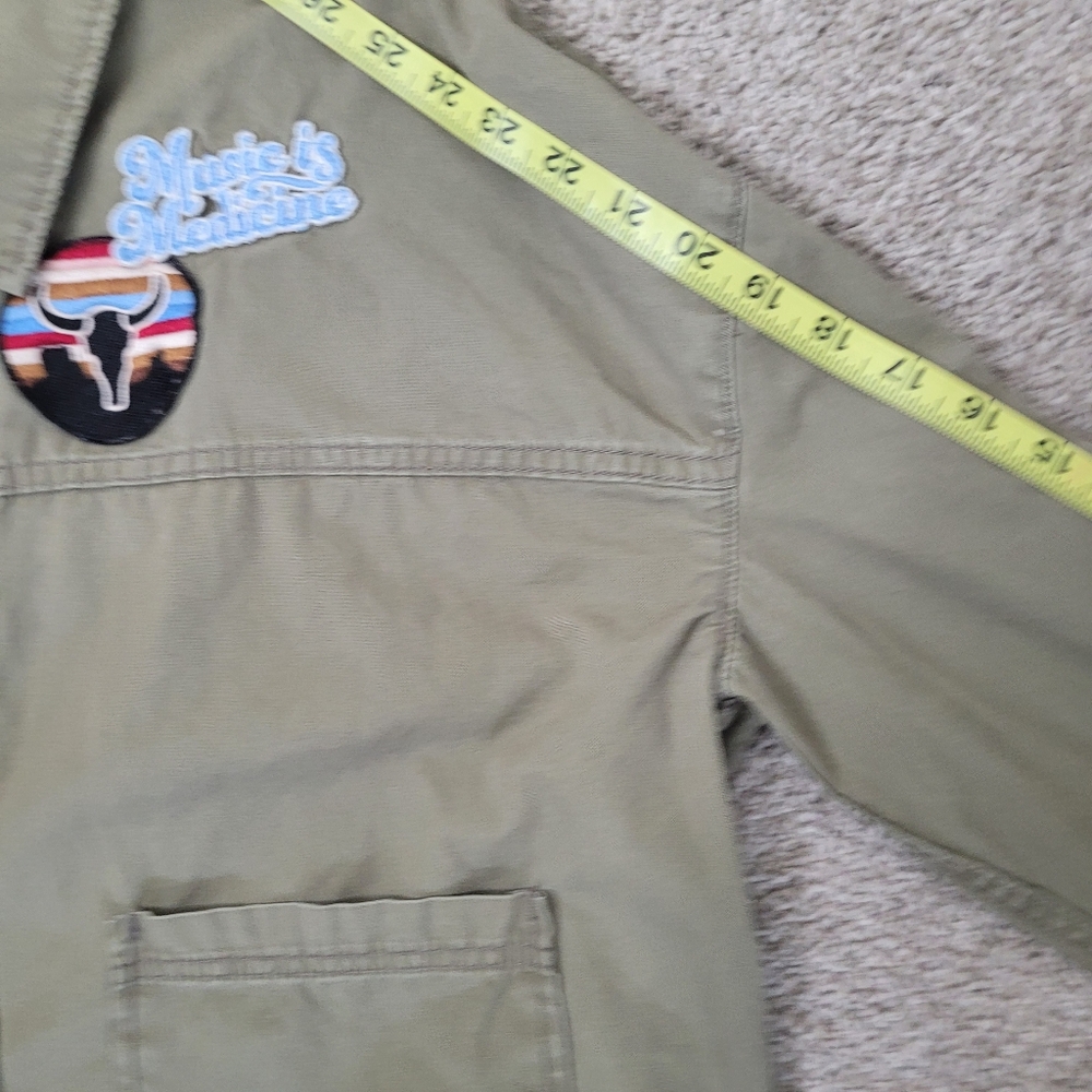 Idyllwind Miranda Lambert Military Green Patch Utility Jacket. Size XL - Picture 12 of 12